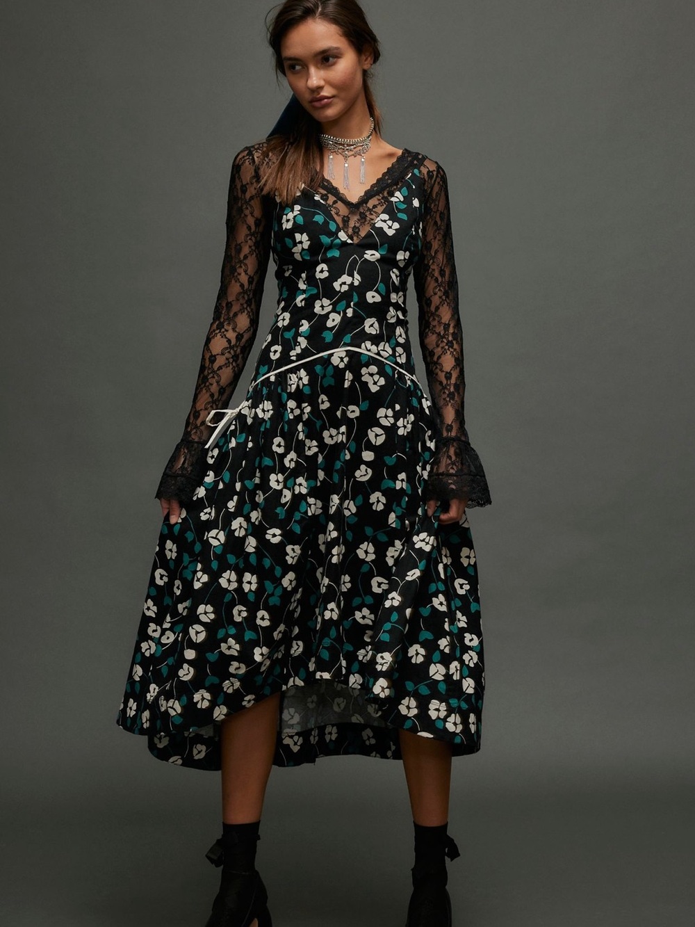 Free People Size small floral midi dress